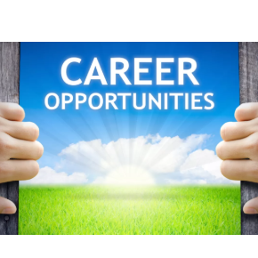 Image of hands opening a door for career opportunities